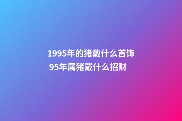 1995年的猪戴什么首饰 95年属猪戴什么招财-第1张-观点-玄机派